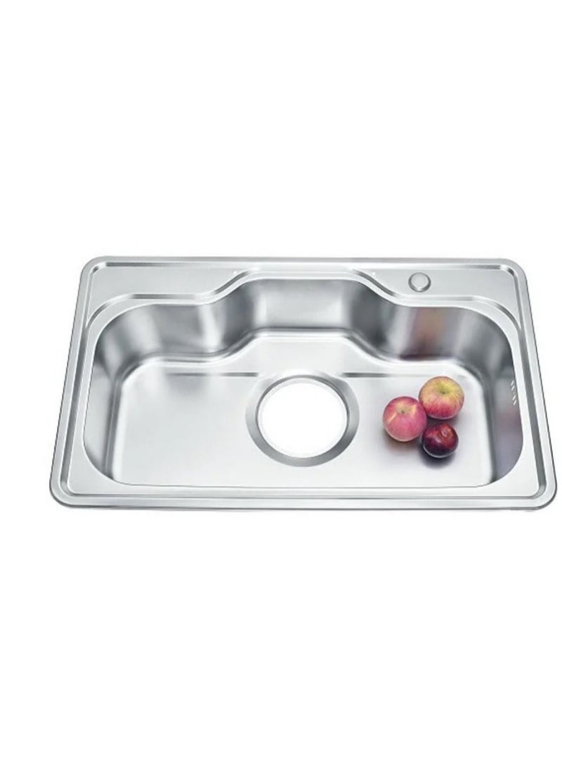 Generic - Special kitchen sink for large kitchens (80cm by 45cm sink complete with 6") drain - Image 1