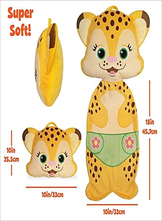 Snap Toys Word Party Franny Plush Head Pillow - Buddy Toy and Attached Security Blanket - Snuggly Blanket Rolls Into Pillow for Easy Storage - Great for Cuddles and Naptime - Image 4