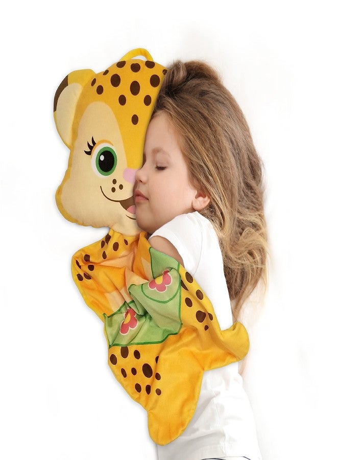 Snap Toys Word Party Franny Plush Head Pillow - Buddy Toy and Attached Security Blanket - Snuggly Blanket Rolls Into Pillow for Easy Storage - Great for Cuddles and Naptime - Image 1