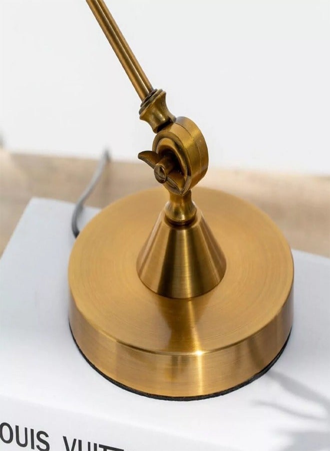 إيه تي إم مصباح طاولة معدني قابل للتعديل من النحاس العتيق بتصميم صناعي - مثالي لديكور المنزل والمكتب - Image 5