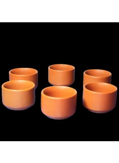 Mirakii Mirakii Brown Stonware Bowl 50 ml Set of 6 for Serving Chutney Salsa Pickle Sauce  - Image 4