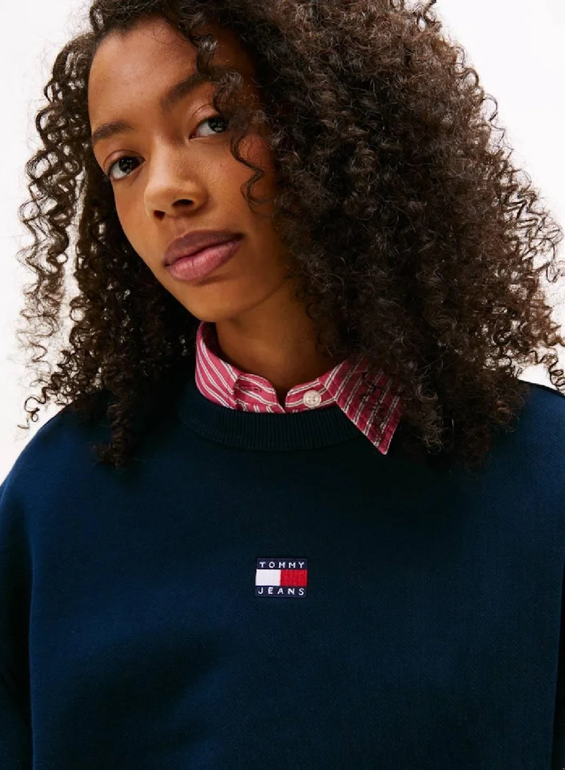 TOMMY JEANS Tommy Badge Boxy Terry Sweatshirt