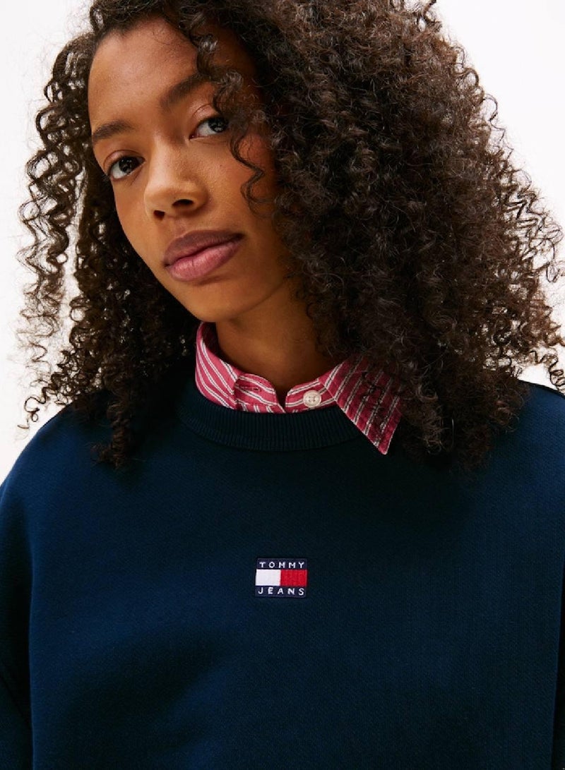 TOMMY JEANS Tommy Badge Boxy Terry Sweatshirt - Image 4