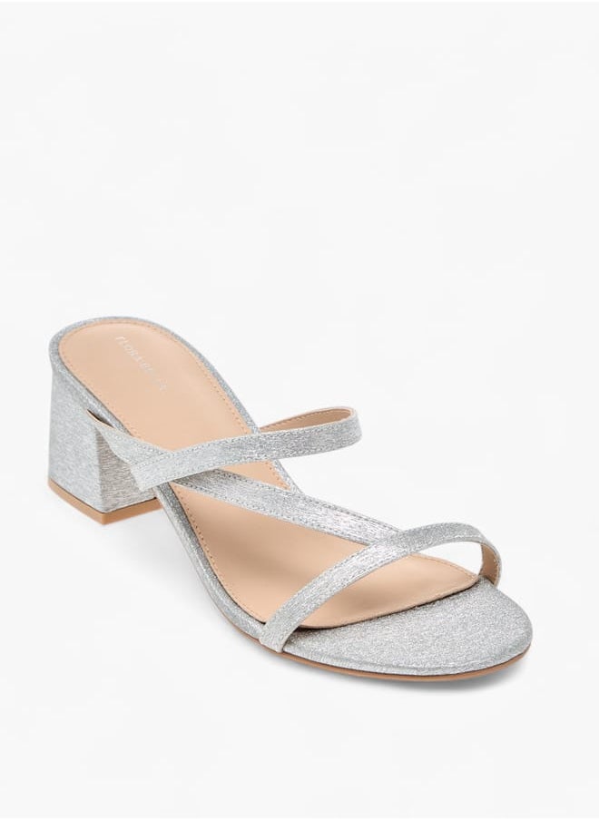 Flora Bella By Shoexpress Women Textured Strappy Slip-On Sandals with Block Heels  - Image 2