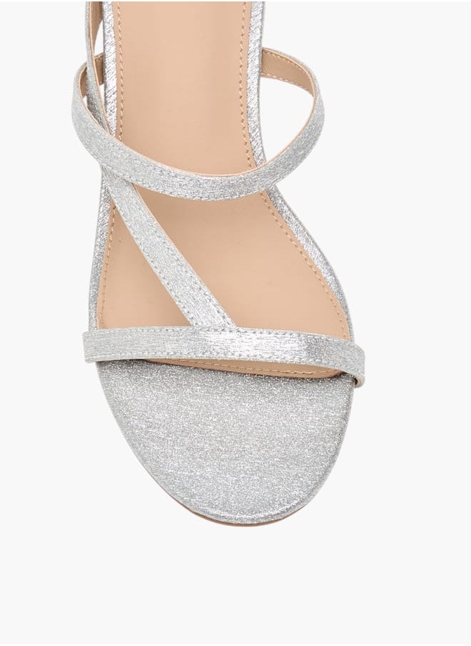 Flora Bella By Shoexpress Women Textured Strappy Slip-On Sandals with Block Heels  - Image 4