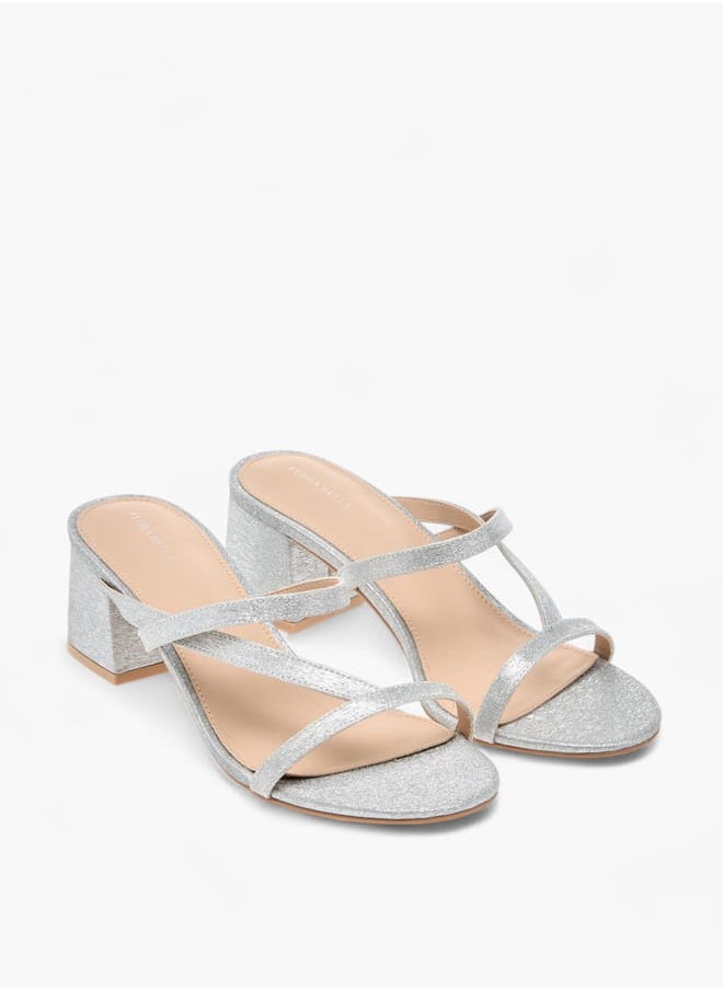 Flora Bella By Shoexpress Women Textured Strappy Slip-On Sandals with Block Heels  - Image 1