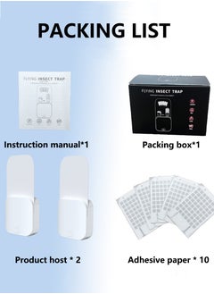 LAIAOCISI Flying Insect Trap, 2 Devices with 10 Sticky Board Refills, Indoor Plug in Fly Trap with Night UV Light, Bug Catcher for Gnats, Fruit Flies and Mosquito  - Image 5