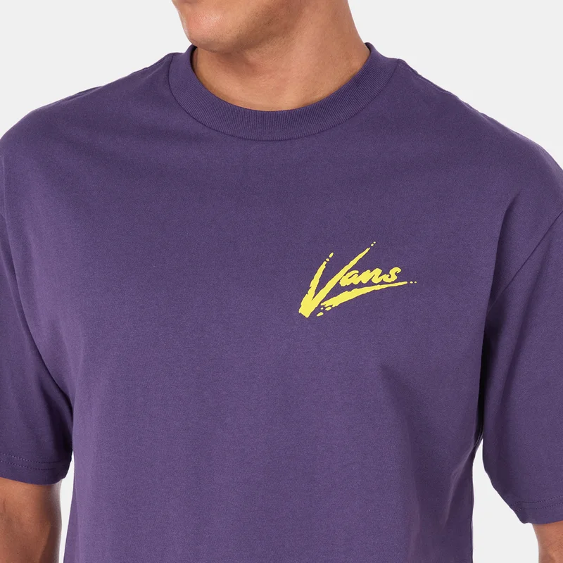 VANS Purple Brush Script T-Shirt for Men | Best Price UAE