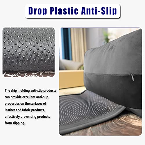 AmazeCov Adjustable Headrest Pillow for Recliners and Armchairs - Non-Slip Velvet Cushion for Neck Support and Pain Relief (Gray) - Image 2