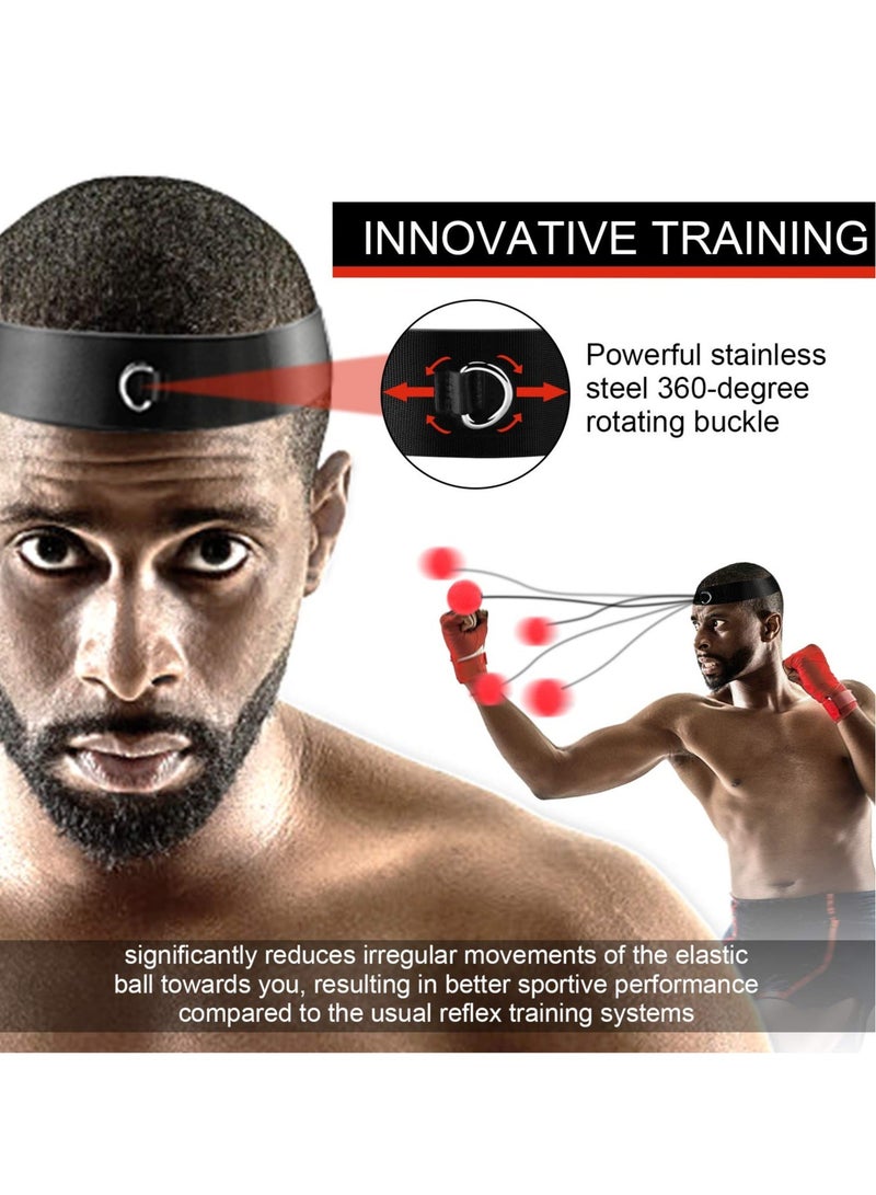 Boxing Reflex Ball Boxing Training Ball Boxing Ball with Headband Speed Training Suitable for Adult/Kids Boxing Equipment for Training Hand Eye Coordination and Fitness - Image 2