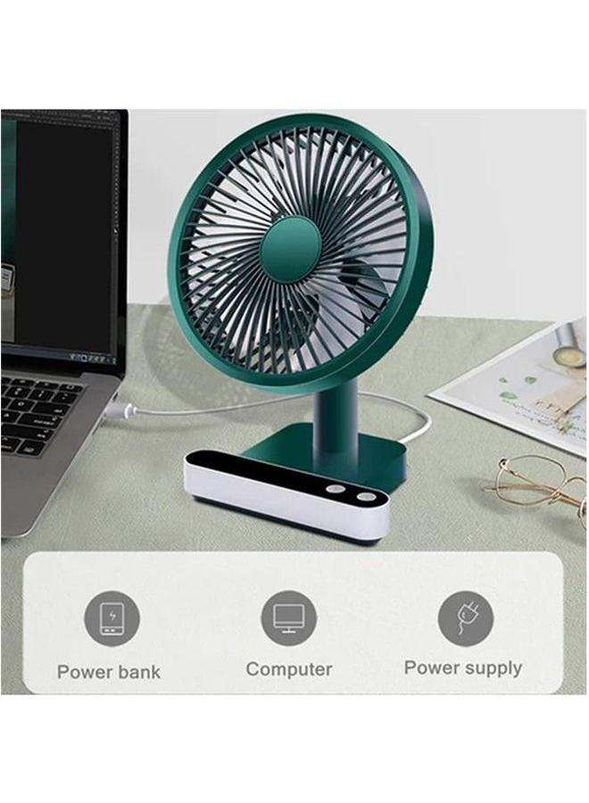 Portable Desk Fan USB Rechargeable Battery Operated with Four Speeds 24h battery life LED Display Lower Noise 4000Mah Desktop Table Fans  - Image 4