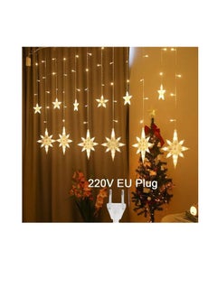 Generic New decoration snowflake star moon LED string light for home hanging curtain tree decor  - Image 2