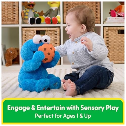 GUND Sesame Street Official Peek-a-Boo Cookie Monster Plush, Stuffed Animal Sensory Toy for Babies and Toddlers, Ages 1 and Up, Blue, 11” - Image 3