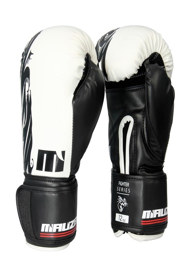 Mauzer Tribal Shadow Fighter Series Boxing Gloves for Training & Sparring Injected EIA Foam Padding Breathable Dry Effect Ventilated Palm Secure Thumb Lock Fit Rigid 3” Stabilizing Velcro Cuff (14 OZ) - Image 1
