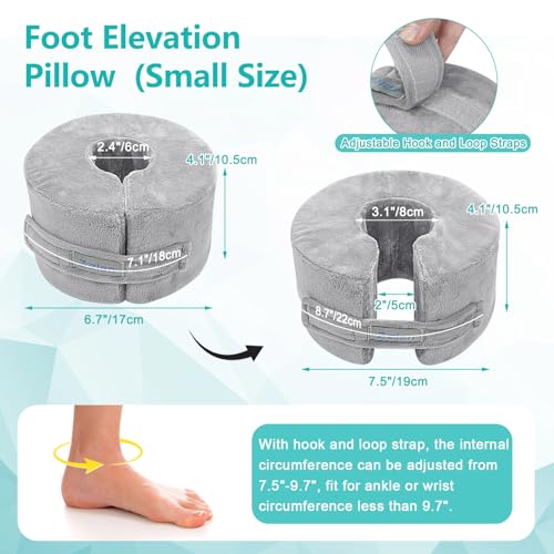 Zelen Foot Elevation Pillow Ankle Heel Elevator Wedge Foot Support Pillow Medical Ankle Cushion for Bed Sore Pressure Ulcer Sleeping Feet Leg Rest Elevated Support Foam Surgery Recovery (Small, 1PCS) - Image 3