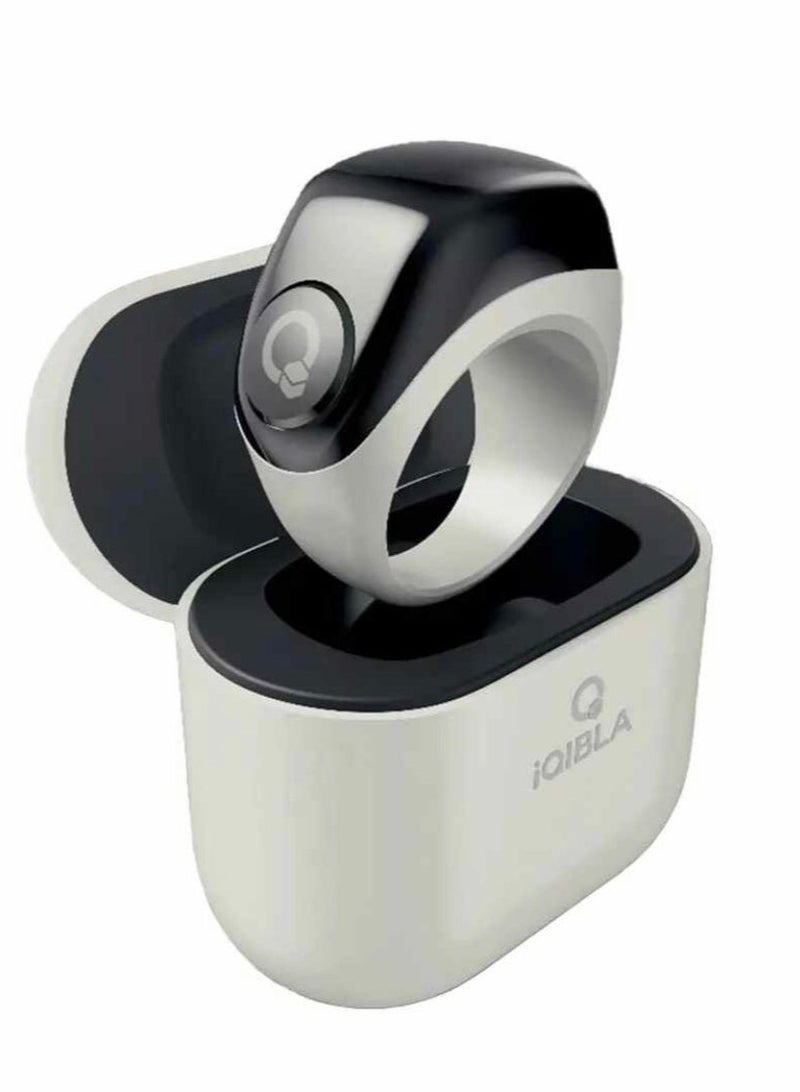 iQIBLA Digital Counter Tasbeeh 3 Size Compatible SMART Zikr Plastic Ring White - Image 1