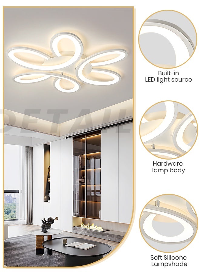 YATAI LIGHTING Modern LED Ceiling Light, 60CM, 60W Dimmable with Remote, 3000K-6000K Adjustable Color Temperature, Insect-Proof & Dust-Proof Acrylic Fixture for Bedroom, Living Room - Image 4