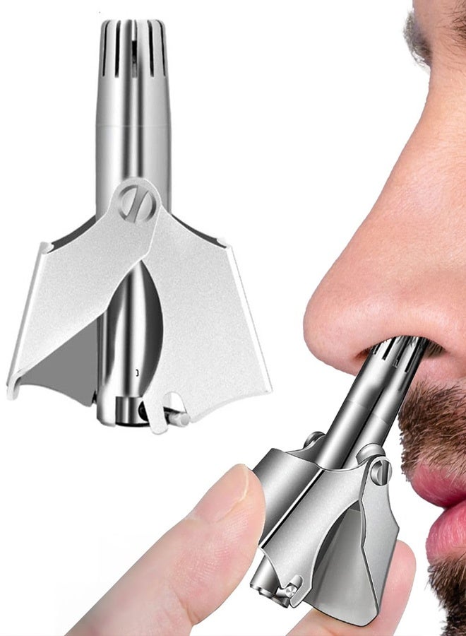 Generic Manual Nose Hair Trimmer for Man & Woman,No Battery Required,Trimmer for Nose,Ear,Moustache and Whiskers Hair,Waterproof,Stainless Steel with Brush,Nasal Clippers - Image 4