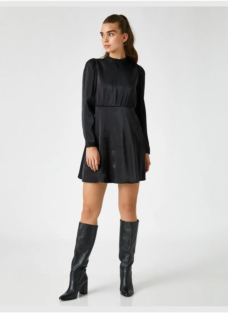 KOTON Satin Dress  Low-Cut Back Mini