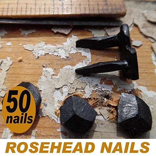 OLD NAIL SOURCE (50) 5/8" Steel Decorative Wrought Head Nails with Black Oxide Finish. (Small, Black) - Image 2