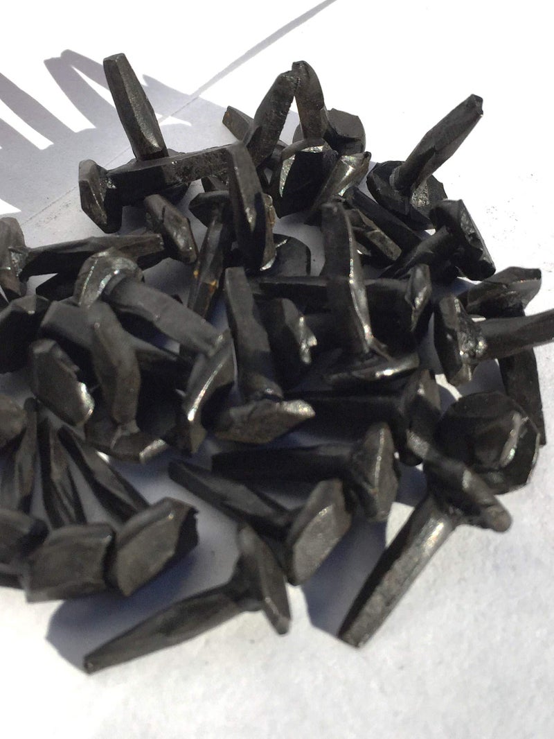 OLD NAIL SOURCE (50) 5/8" Steel Decorative Wrought Head Nails with Black Oxide Finish. (Small, Black) - Image 4