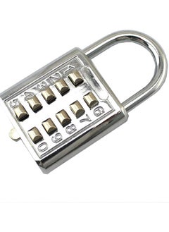 Generic 10-Digit Number Password Luggage Lock SILVER  - Image 1