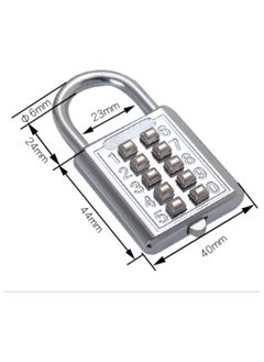 Generic 10-Digit Number Password Luggage Lock SILVER  - Image 2