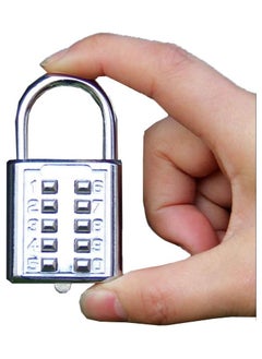 Generic 10-Digit Number Password Luggage Lock SILVER  - Image 3