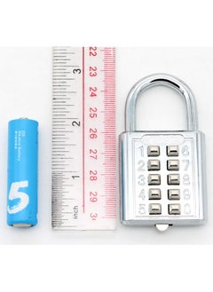 Generic 10-Digit Number Password Luggage Lock SILVER  - Image 5