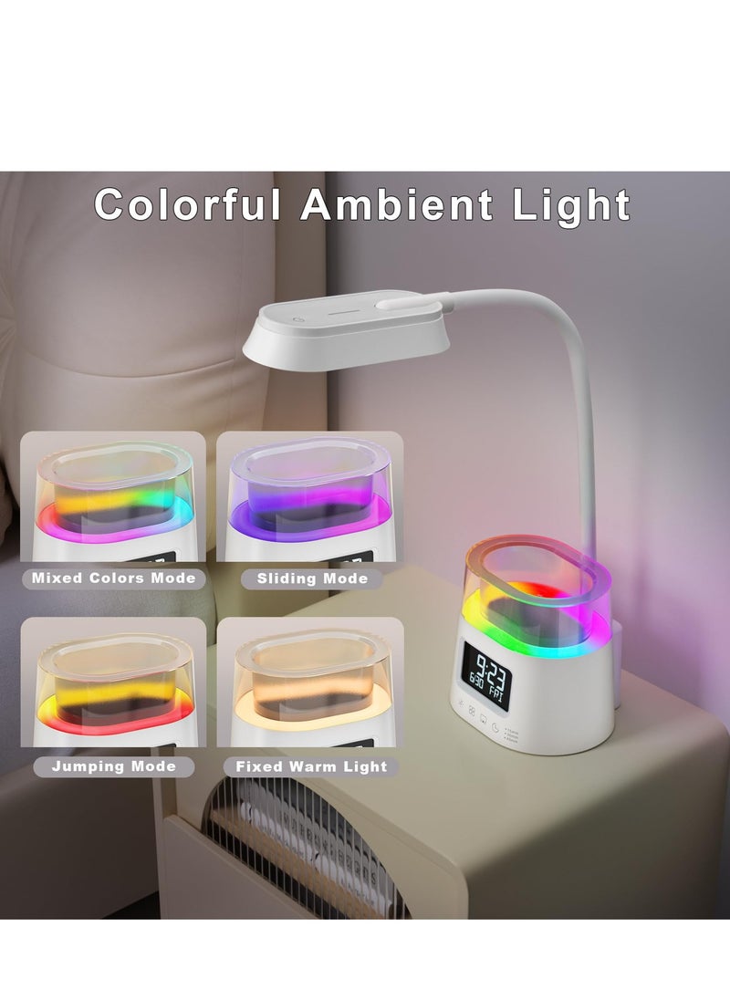 SYOSI - LED Desk Lamp with Pen Holder, RGB Desk Lamp for Kids, Desk Lamps for Home Office, Gooseneck Desk Light for Reading, Study Lamp for College Dorm Room - Image 1