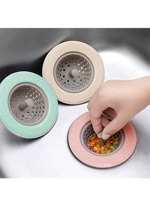 Syga SYGA 4 Pieces Silicon Sink Strainer Kitchen Drain Basin Basket Filter Stopper Sink Drainer (Random Color), 11 cm  - Image 2