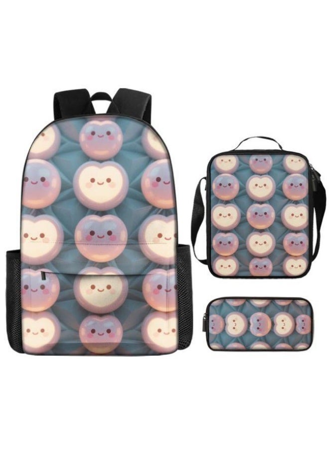 Bright Li Fire Unlock the new fashion of childish fun! Three-piece set of bags, cartoon elements for children and teenagers (students, children, friends' outings, mountain climbing, schooling, etc. can be used) - 3  - Image 2