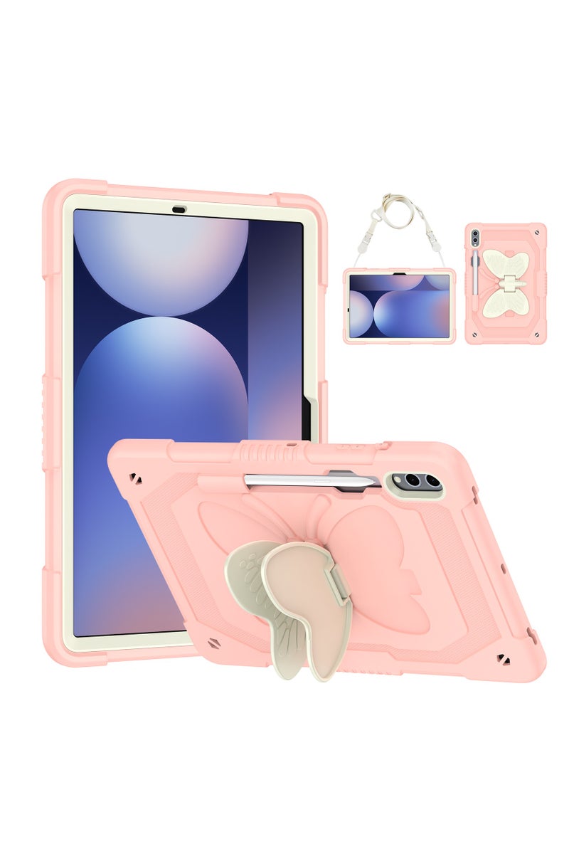 For Samsung Tab S10+S9 Plus-S9FE Plus Protective Case with Butterfly Wing Stand, 3D Heavy-Duty Rugged Shockproof Full-Body Protection Tablet Case (Suitable for Children) - Image 1