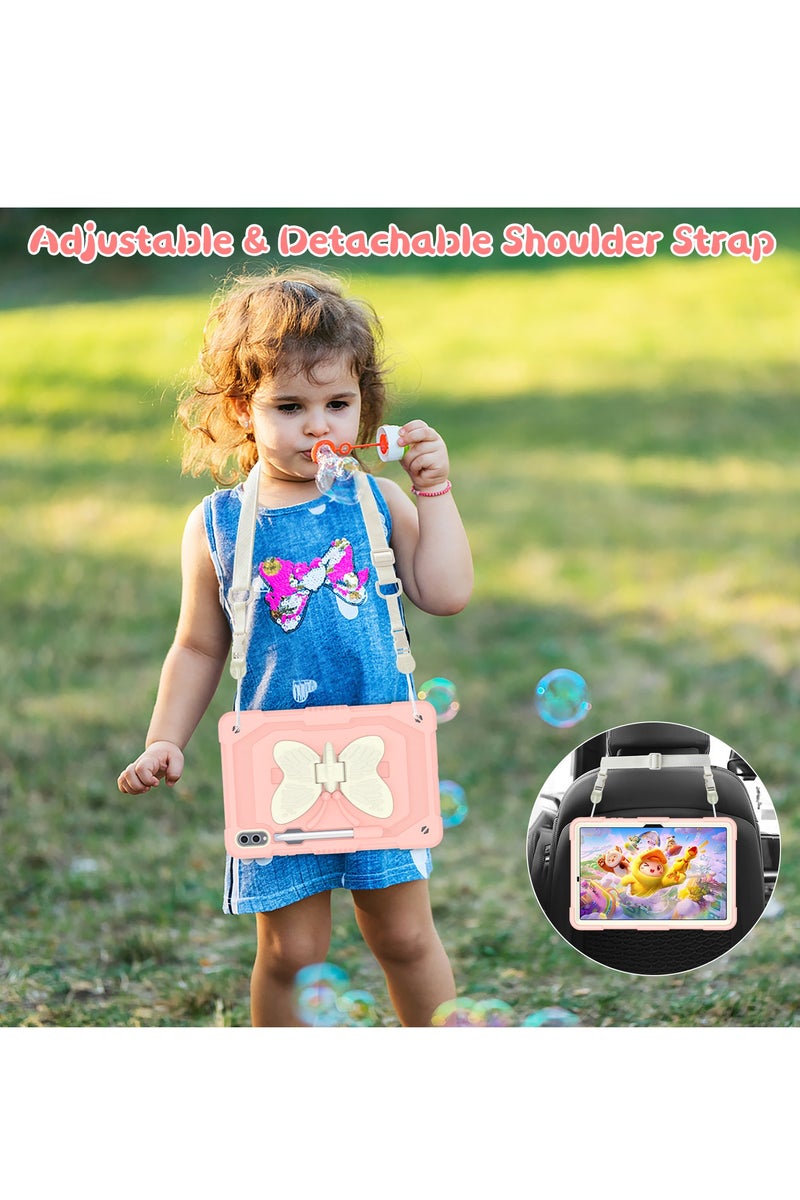 For Samsung Tab S10+S9 Plus-S9FE Plus Protective Case with Butterfly Wing Stand, 3D Heavy-Duty Rugged Shockproof Full-Body Protection Tablet Case (Suitable for Children) - Image 4