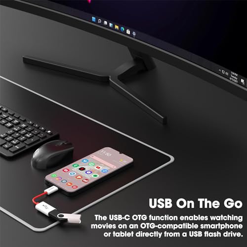Sounce USB 3.0 to Type-C OTG Cable Male-Female Adapter Compatible with All C Type Supported Mobile Smartphone and Other Devices (White & Red) - Image 4