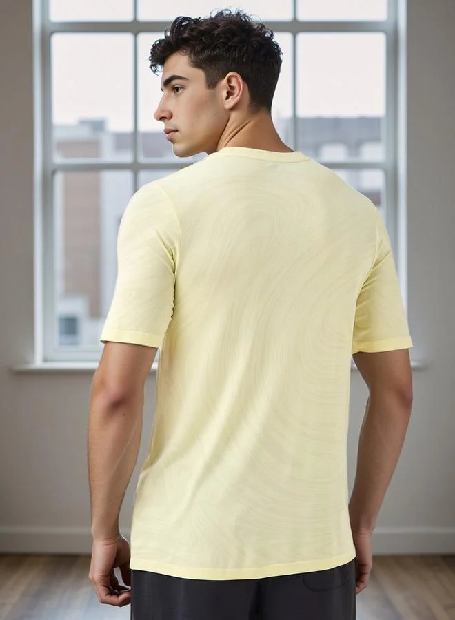 ADOT by Splash Jacquard Crew Neck T-shirt
