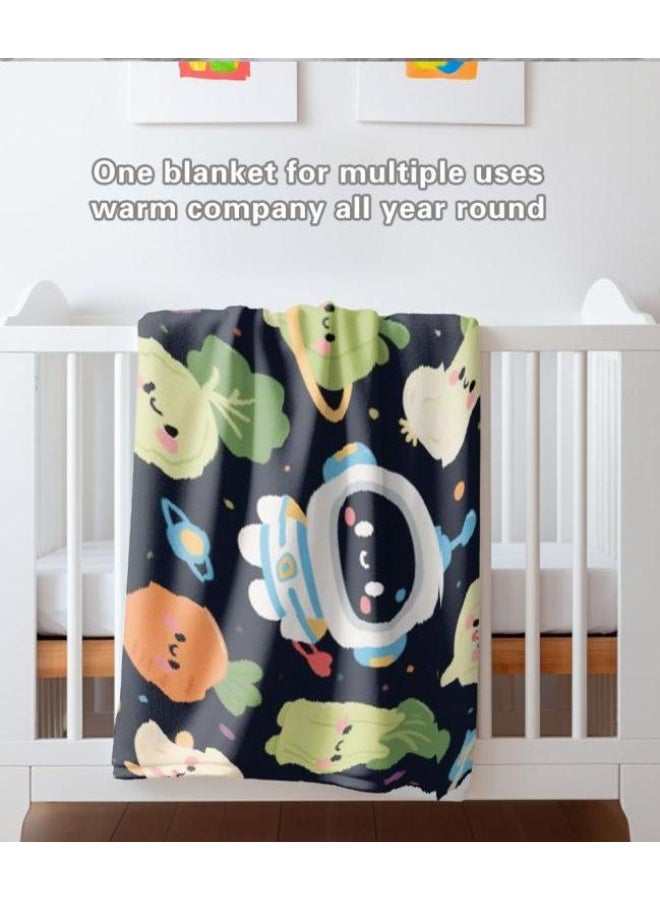 عام بطانية رقيقة من الفانيلا الكرتونية للأطفال والرضع (دافئة ومريحة، ومناسبة للنوم والألعاب) 70 سم * 100 سم - Image 1