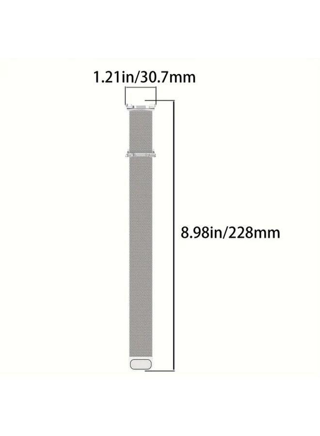 Rose Golden Milanese Magnetic Loop Watch Band For Samsung Galaxy Watch 8 44mm - Image 3