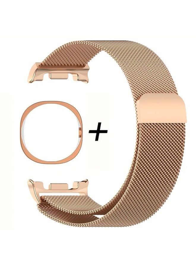Rose Golden Milanese Magnetic Loop Watch Band For Samsung Galaxy Watch 8 44mm - Image 1