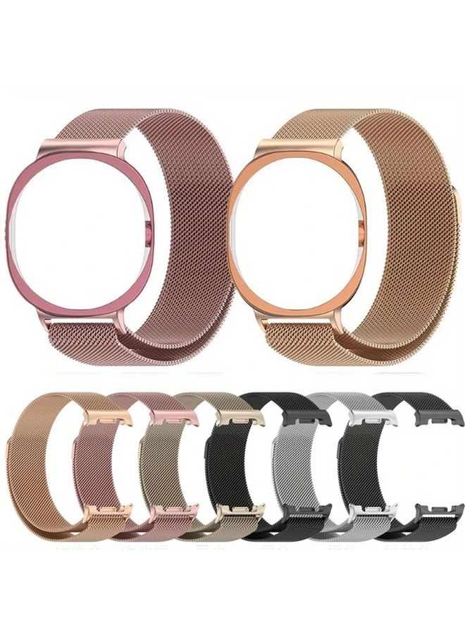 Rose Golden Milanese Magnetic Loop Watch Band For Samsung Galaxy Watch 8 44mm - Image 5