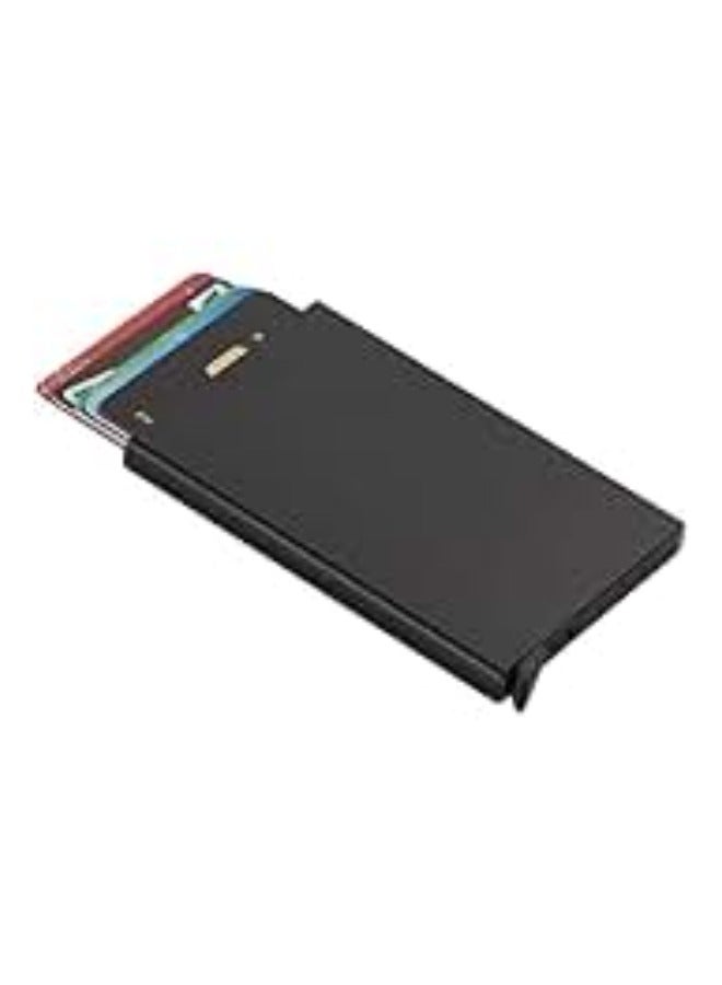 A credit card holder wallet with RFID protection; with a single click, it slides out 6 cards. - Image 5