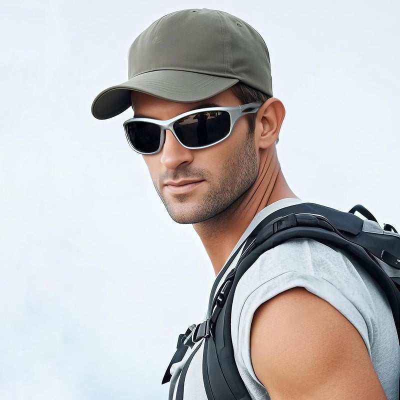 Joopin Sunglasses Sport Men Women UV Protection Lightweight TR90 Frame Rectangular Polarized Sunglass Running Cycling Driving Fishing - Image 2