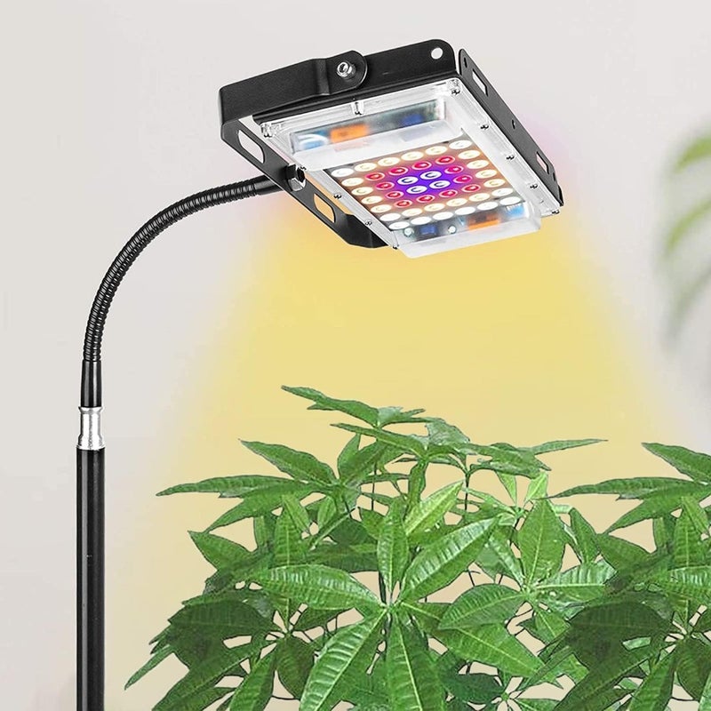 LBW Full Spectrum 150W LED Grow Light with Adjustable Tripod Stand 40-120cm For Indoor Plants Floor Plant Lamp with On/Off Switch White - Image 3