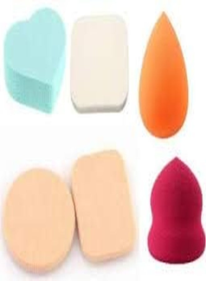 ZemGlam Makeup Remover Puff Sponge Beauty Blender Face Cleansing Sponge Puff (Multicolor) (Set Of 6) - Image 3
