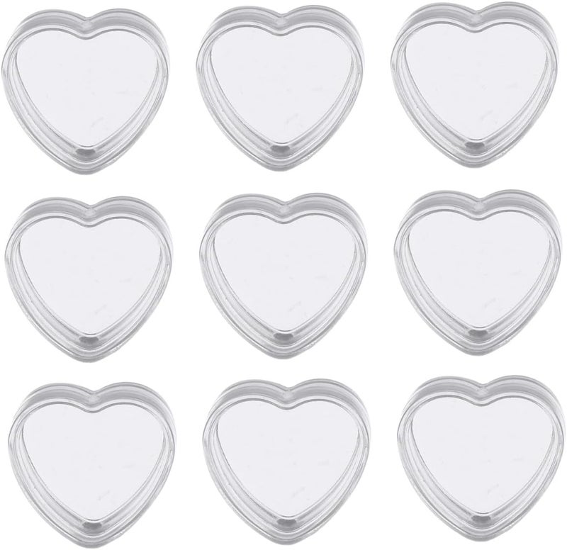 Beaupretty 100pcs 4g Heart Shape Plastic Cosmetic Jars with Lids Refillable Cream Containers for Skincare Samples Travel Storage - Image 1