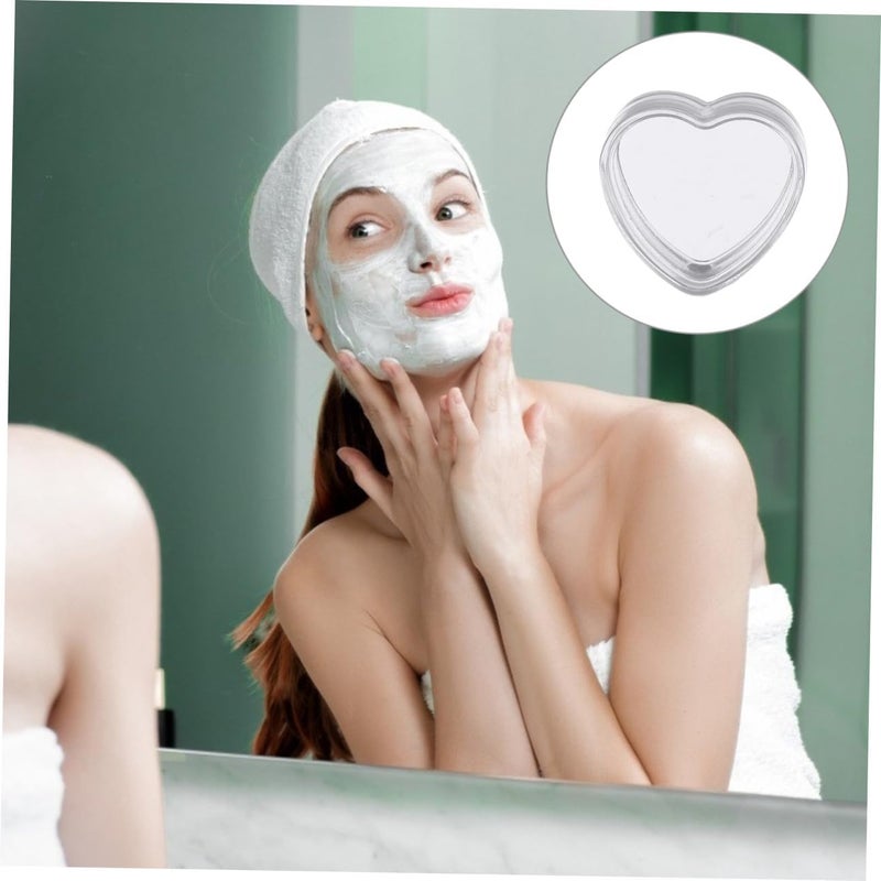 Beaupretty 100pcs 4g Heart Shape Plastic Cosmetic Jars with Lids Refillable Cream Containers for Skincare Samples Travel Storage - Image 4