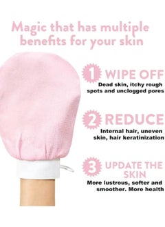 Generic Exfoliating Glove Dead Skin Remover - Korean Body Scrubber Exfoliator, Deep Mitt for Body, Stimulates Blood Flow Youthful Glow, Helps with Keratosis Pilaris KP (1pc)  - Image 5