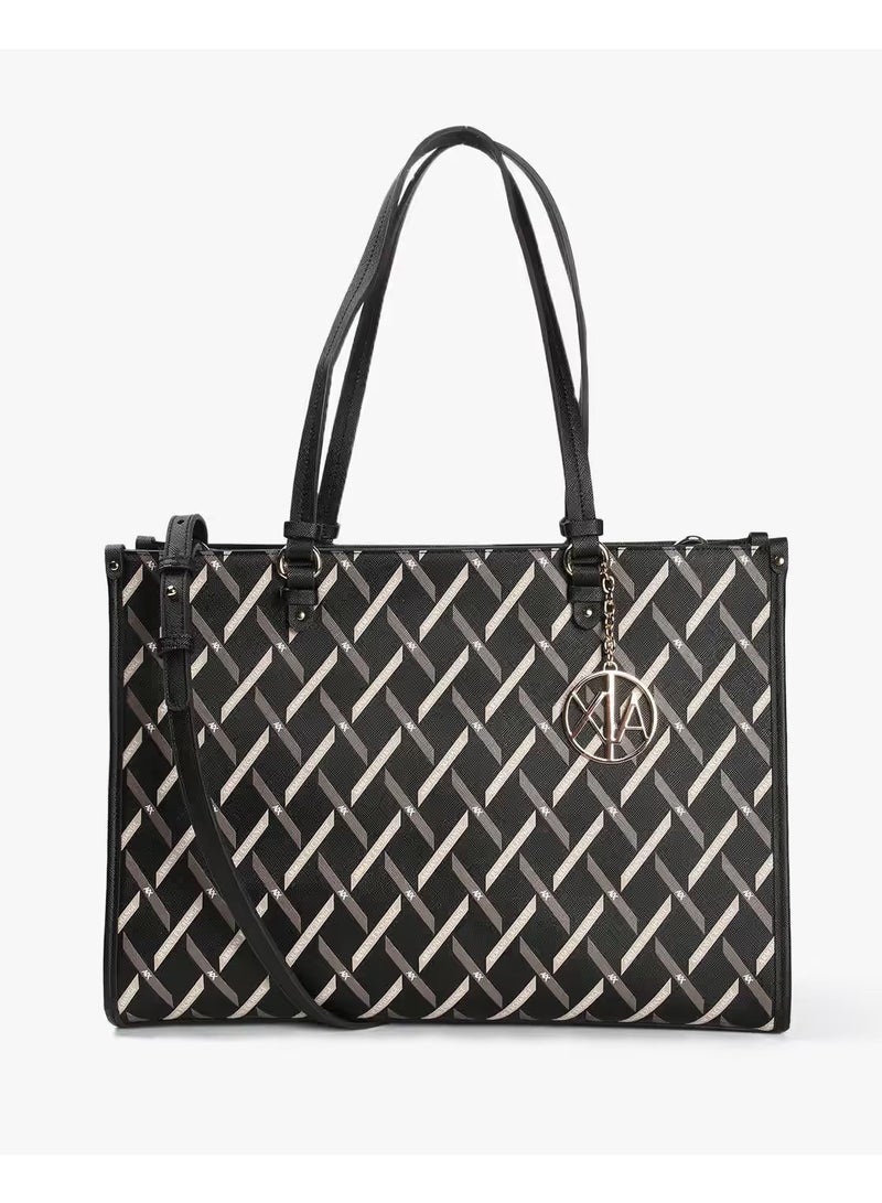 Armani Exchange All-Over Logo Print Tote Bag - Image 1