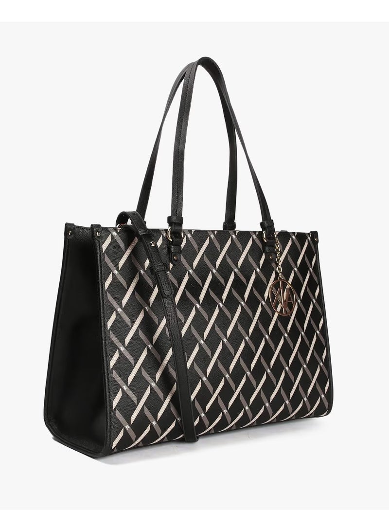Armani Exchange All-Over Logo Print Tote Bag - Image 3