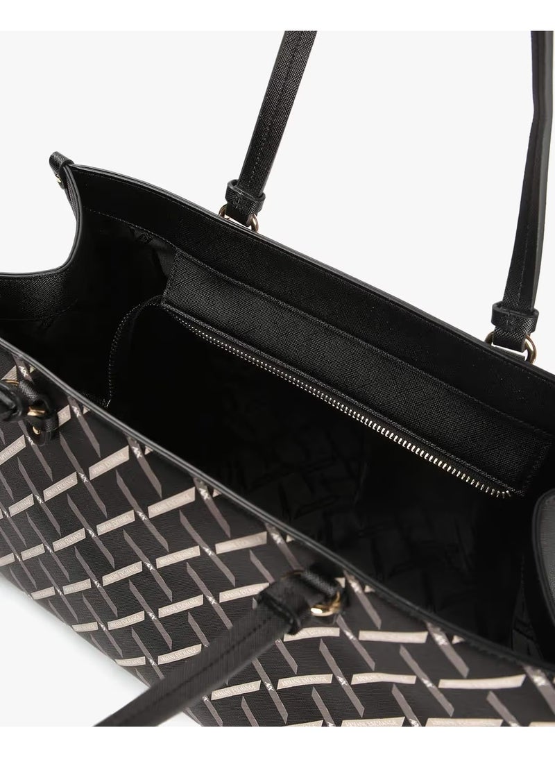 Armani Exchange All-Over Logo Print Tote Bag - Image 5